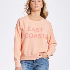 Uncharted Threads East Coast crew neck sweatshirt Peach pink colors Medium